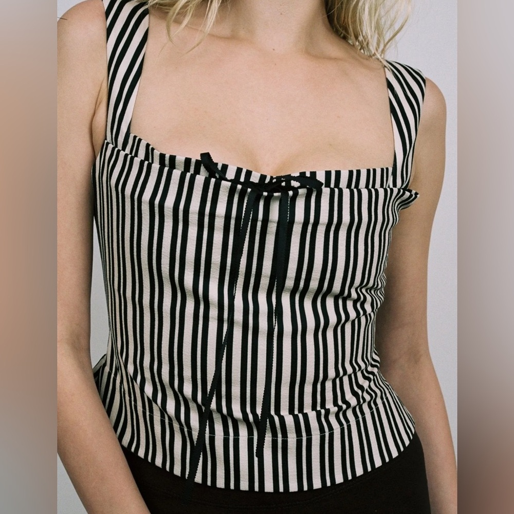 Miaou Imogene Laced Stripe Corset - Picture 5 of 5